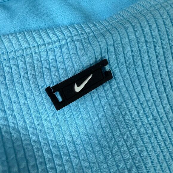 Nike Women's High-Waisted Bikini Swim Cheeky Bottom Textured Blue Sz S NWT - Picture 4 of 6